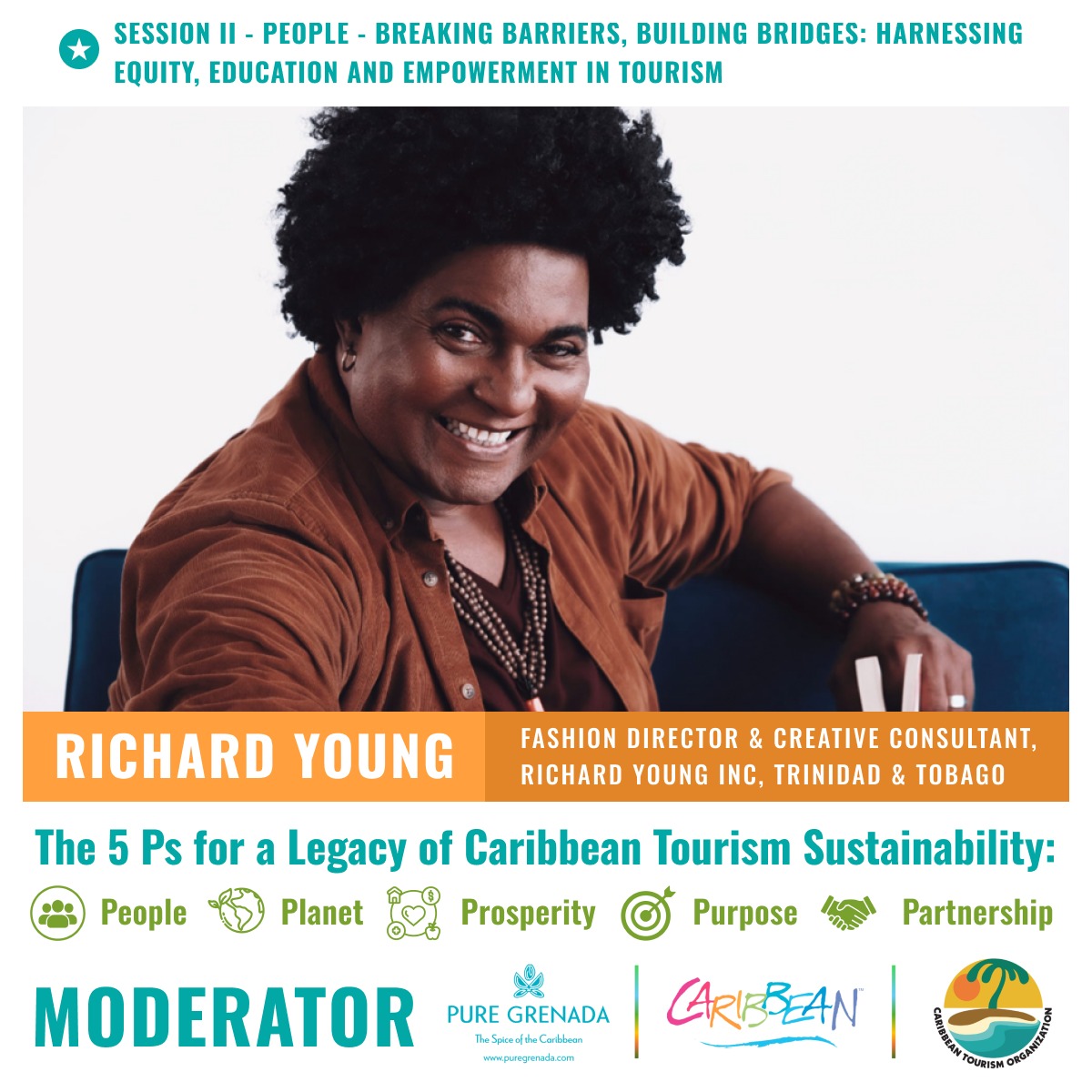 Creative director, producer, copywriter, and prolific impresario, Richard Young will moderate our “#People: Breaking Barriers, Building Bridges: Harnessing Equity, Education and Empowerment in Tourism” general session on Monday, April 22, at #STC2024. caribbeanstc.com/session/people/