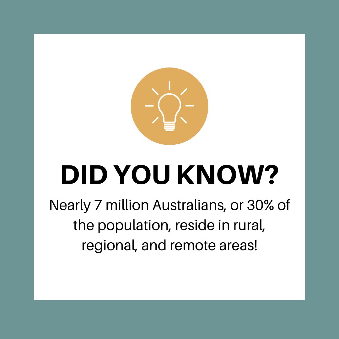 Nearly 7 million Australians, or 30% of the population, live in rural, regional, and remote areas, facing unique challenges in digital health access.Let's prioritise innovative solutions to bridge this gap: ruralhealth.org.au/factsheets/thu… #HealthcareInnovation #RuralHealth #DigitalAccess