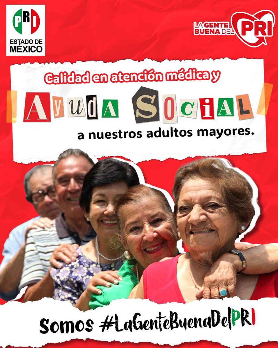 PRI_EDOMEX's tweet photo. Las personas adultas mayores merecen todo nuestro respeto y apoyo. 

En el #PRIEdoMéx nos comprometemos a velar por su bienestar y calidad de vida. Somos #LaGenteBuenaDelPRI que cuida de quienes nos han dado tanto. https://t.co/fS2ky0saVy