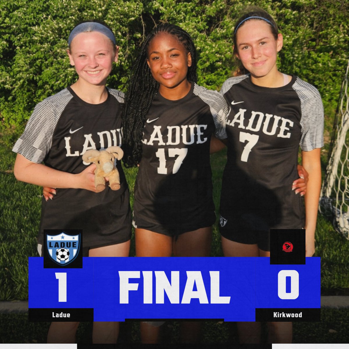 Varsity gets a gritty 1-0 over a tough Kirkwood squad! Marisa Schreiner with maybe the goal of the year with a beautiful head ball off a Nephthys Prothro cross to win it in the second half! 
Players of the game: Myckatyn, N. Prothro, and Schreiner! #WeOverMe 🐏🔒🤝
