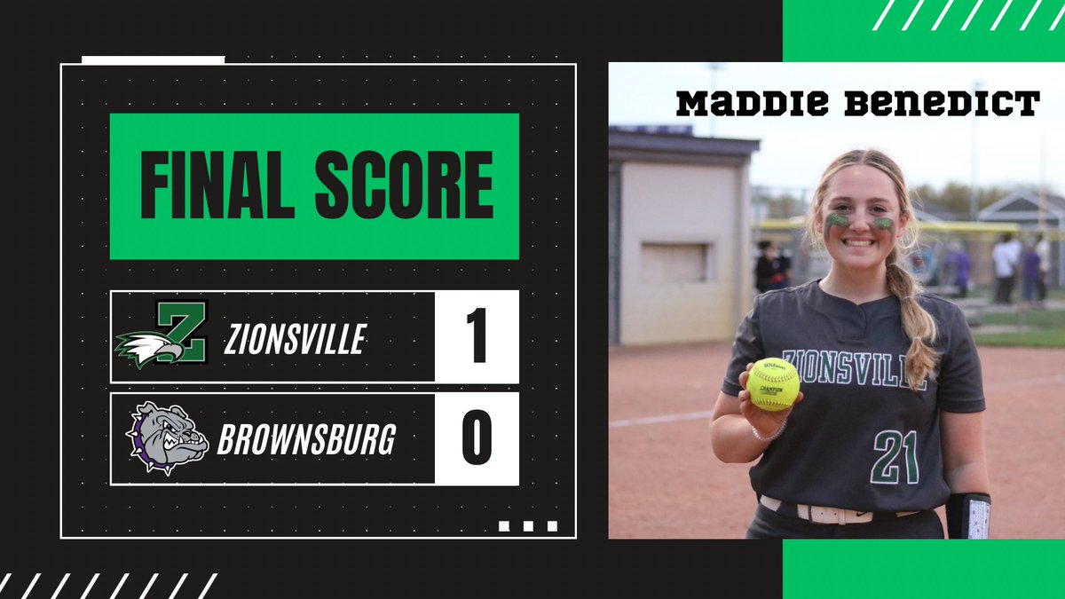 Eagles advance to 6-0 on the season with a conference win against Brownsburg! @maddie_benedict with the solo home run to win the game!