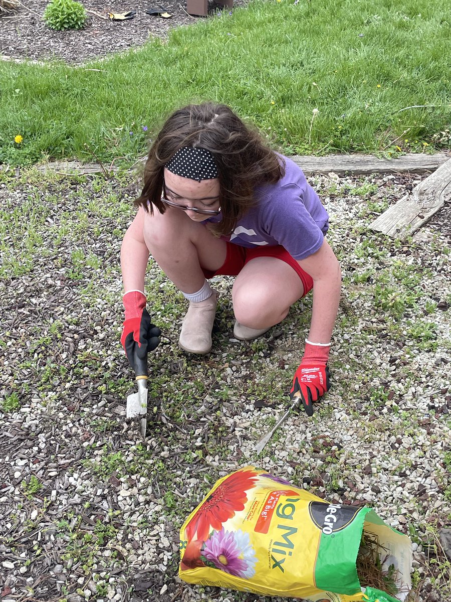 GIS_Principal's tweet photo. The Gardening Club was hard at work in the GIS courtyard. Can’t wait to see the finished result! #1GC https://t.co/PfabKblY9G