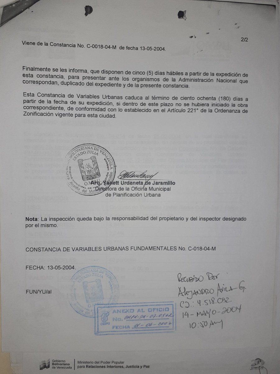 @NicolasMaduro @dcabellor LO APROBADO POR LA ALCALDÍA D MARACAIBO, PARA EL PARCELAMIENTO DEL CONJUNTO RESIDENCIA PALERMO NORTE ll, BAJO CATASTRO RM-99-04-0019 Y CÉDULA CATASTRAL N⁰ 04-890, #NO APARECE EN EL REGISTRO INMOBILIARIO DEL PRIMER CIRCUITO D MARACAIBO, ES DECIR QUE TODO LO QUE APARECE ES #FALSO.