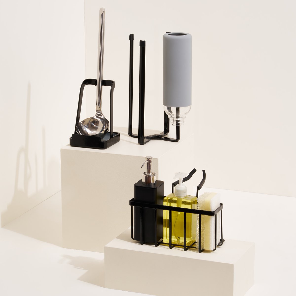 Bring next-level ease for the long run with this modern kitchen trio! 

TOWER Lid & Ladle Stand - Steel
TOWER Collapsible Bottle Dryier - Steel
TOWER Faucet-Hanging Sponge Caddy - Steel

#yamazakihome #japanesedesign #modernhome #stylishstorage #smallspacesolutions