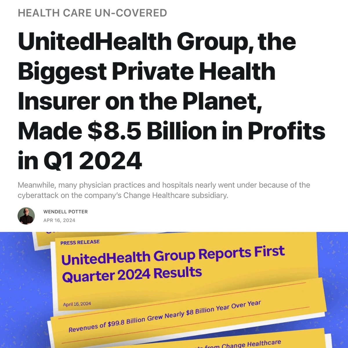 Your medical debt is the health insurance industry’s profit.