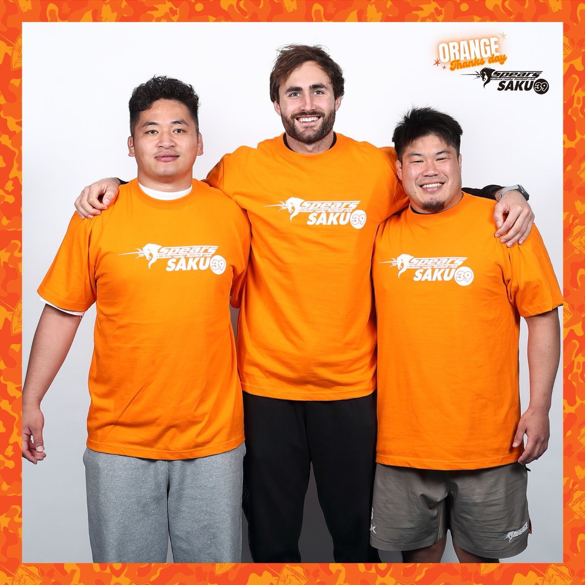 【コラボ商品情報🆕】
「桜庭和志×スピアーズコラボTシャツ（L/2XL)」
FC・会場価格：4,000円
一般価格：4,500円

4月27日(土) #OrangeThanksDay 三重H戦にて販売します🔥
＜仕様：綿100%＞
L：身丈73cm 身幅55cm 肩幅50cm 袖丈22cm
2XL：身丈81cm 身幅63cm 肩幅57cm 袖丈25cm

#クボタスピアーズ