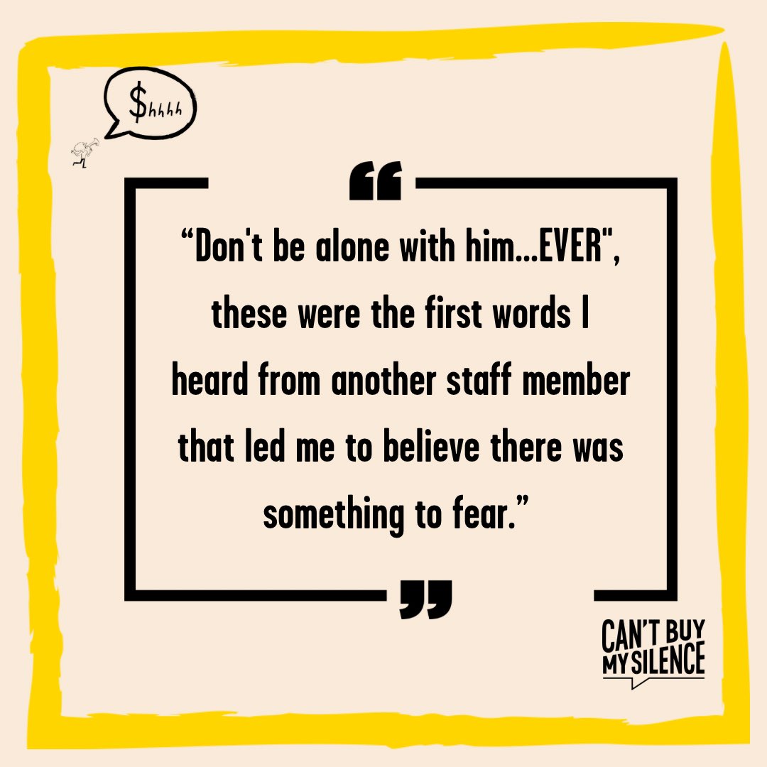 Your voice matters. Your story matters. The testimonies that have been shared with us over the years have illustrated the secondary effects of being silenced by NDAs and it is a reminder of why we continue to push for legislation banning the abuse of NDAs #cantbuymysilence