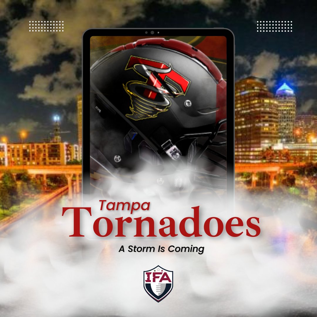 #TampaIFA is building something special starting with their Head Coach Stevie Thomas,  the Ex #Buccaneers player will lead the Tornadoes in 2025.