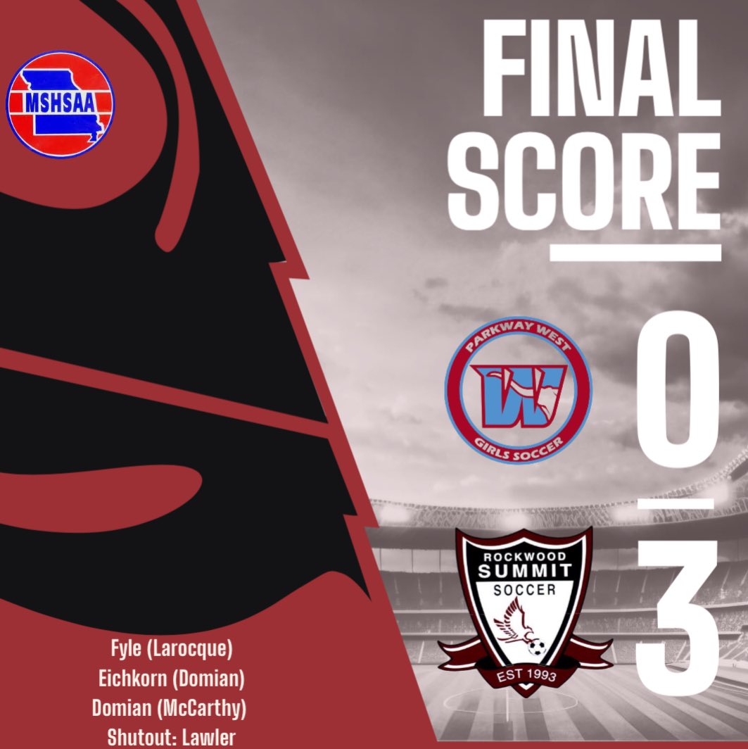 Great win against District opponent, Parkway West.
Goals: Fyle, Eichkorn, Domian
Assists:  Larocque, Domian, McCarthy
Shutout: Lawler
