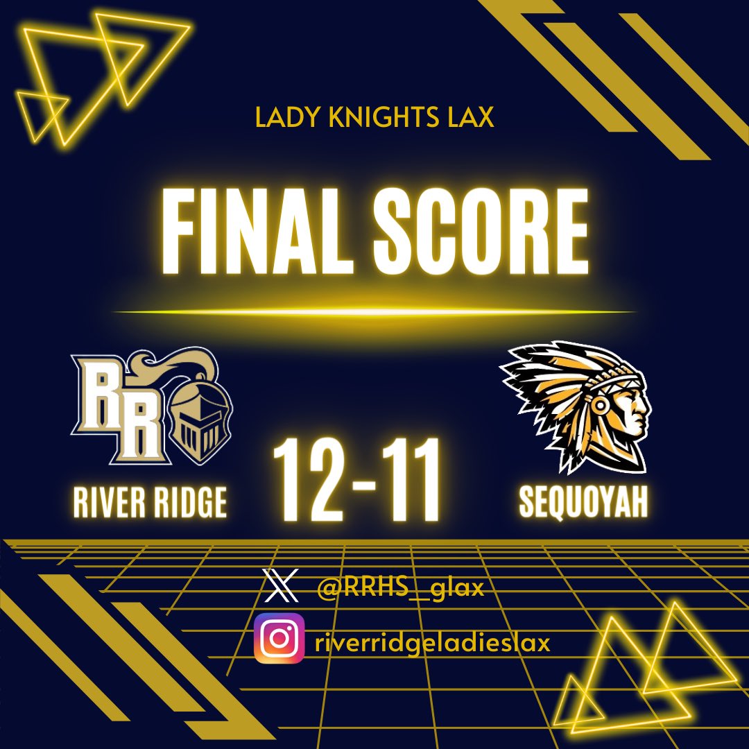 🚨FINAL SCORE ALERT🚨
‼️WOW…just WOW‼️ These young ladies cease to amaze me. Battled against a solid, tough, & scrappy Sequoyah 🥍 team and pulled out a big 12-11 win hitting the game winner with 6.1 seconds left‼️ One of those BYOG games‼️ GO KNIGHTS ⚔️🥍#HokaHey #FAMILY