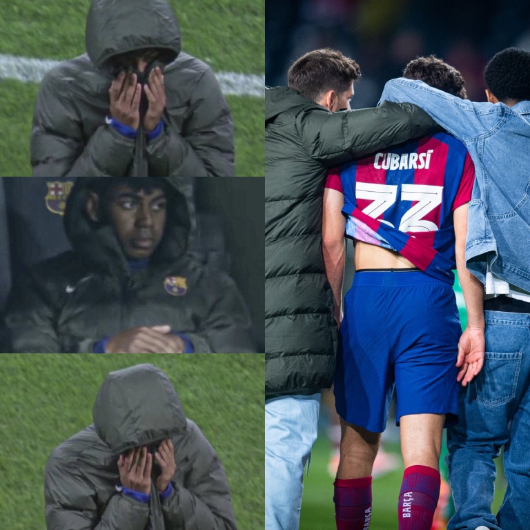 La tristeza de Lamine Yamal y Pau Cubarsí luego de quedar fuera de su primera UEFA Champions League como titulares habituales. Con 16 y 17 años de edad, no tienen absolutamente nada que recriminarse. Esto apenas comienza para ellos. EL FÚTBOL LES DARÁ REVANCHA.