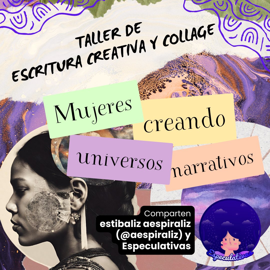 EspeculativasMx's tweet photo. ¡Hola! ☺️

Estamos preparando muchas cosas bellas para nuestras actividades presenciales y les iremos compartiendo para que se animen a acompañarnos ✨

Acá les compartimos un poco de qué haremos en el taller de “Escritura creativa y collage” ✂️🖊️

 #tallercollage #collage https://t.co/G4Q2UFWCjp