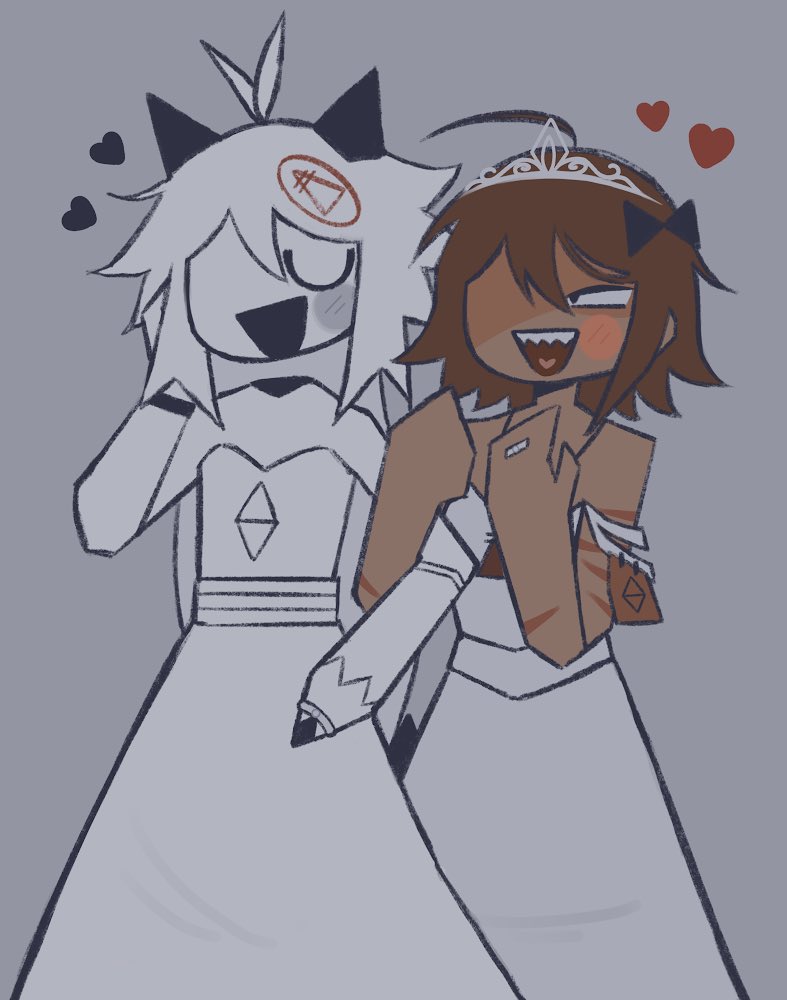 That’s how I imagine them getting married:) Ocs by @A3DGhost #fundamentalpapereducation