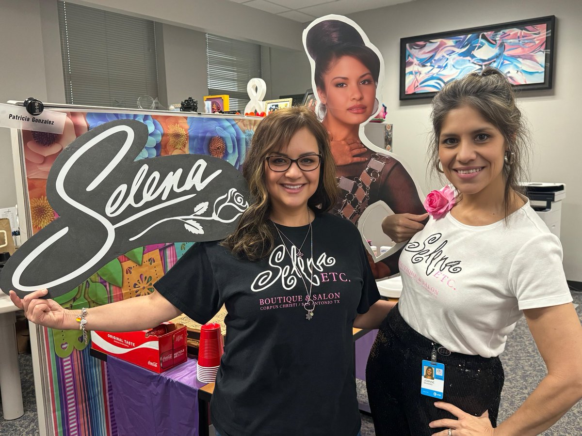 HROperations21's tweet photo. Celebrated #SelenaDay at work. Pizza, coke and wearing a little Selena swag! https://t.co/0JP0qjpD1l