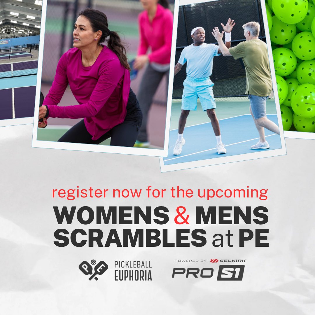 sadaniels's tweet photo. Join us THIS THURSDAY for the Mens &amp; Womens scrambles. These are a fun way to mix in with new players &amp; play lots of competitive matches in a short time. 

👨Mens 8-10am
👩‍🦰 Womens 10-12noon

Register: https://t.co/o2xZ0NtOPU https://t.co/0RlmTL9kVQ
