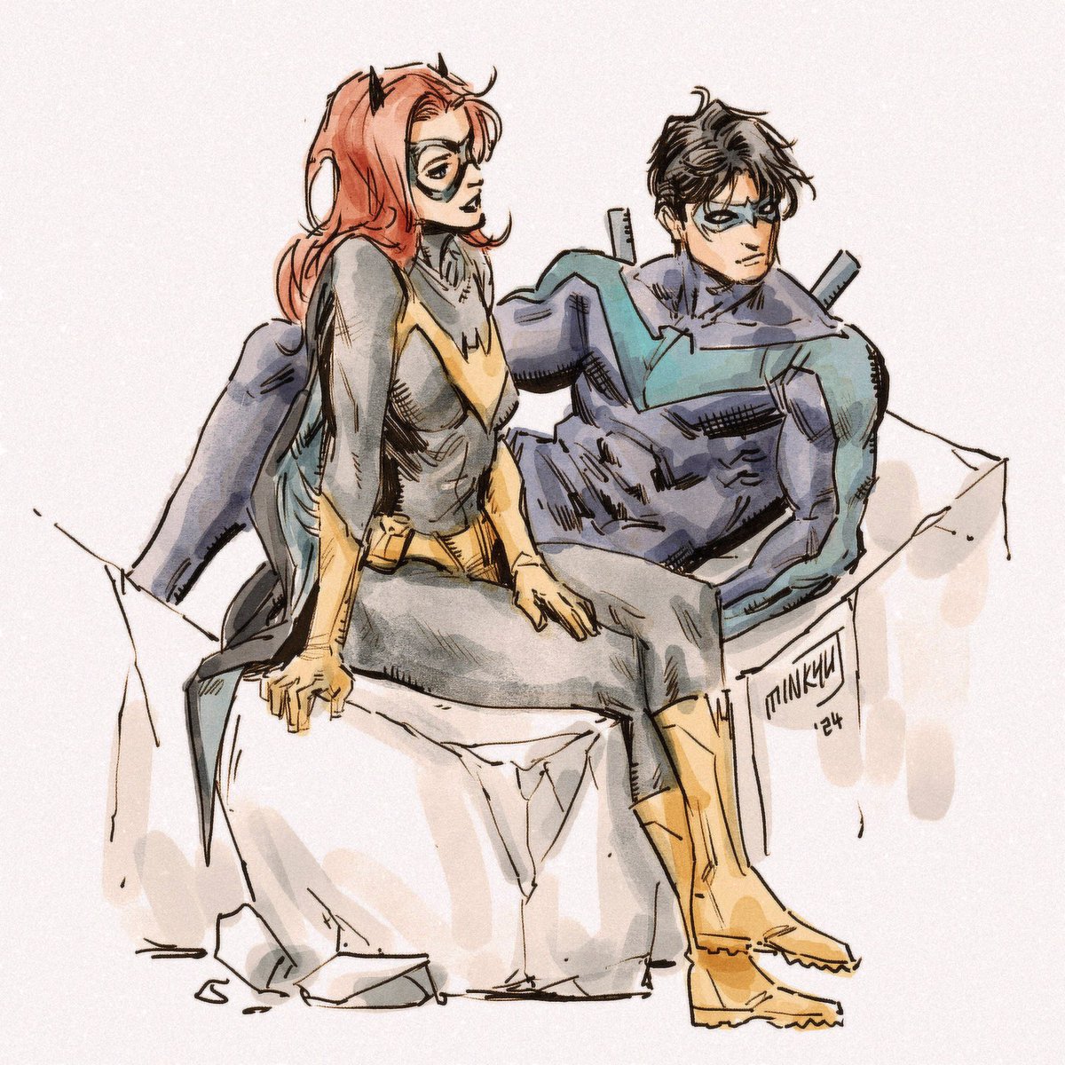 Batgirl &amp; Nightwing. 배트걸과 나이트윙 ❤️.