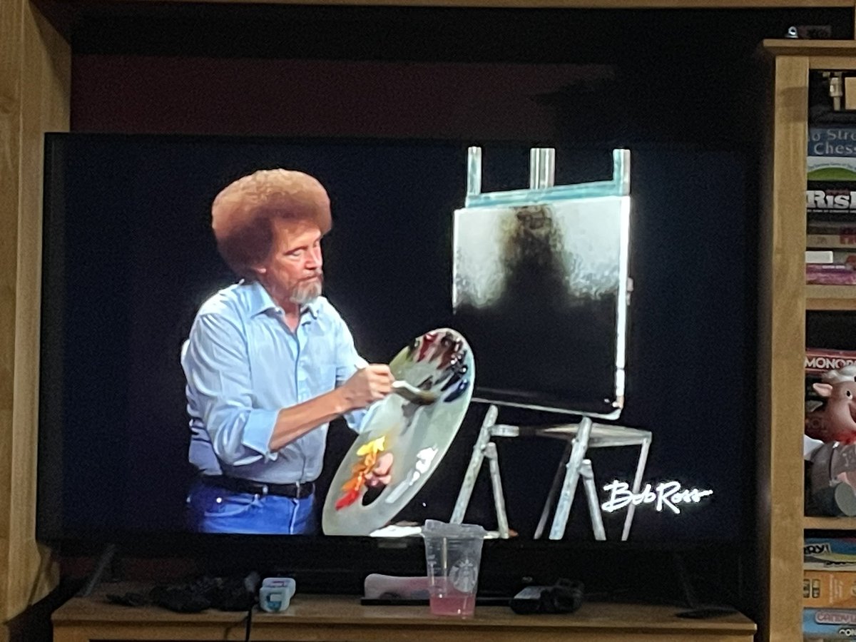 Did Bob Ross paint a tornado back in the day? 🌪️🤔