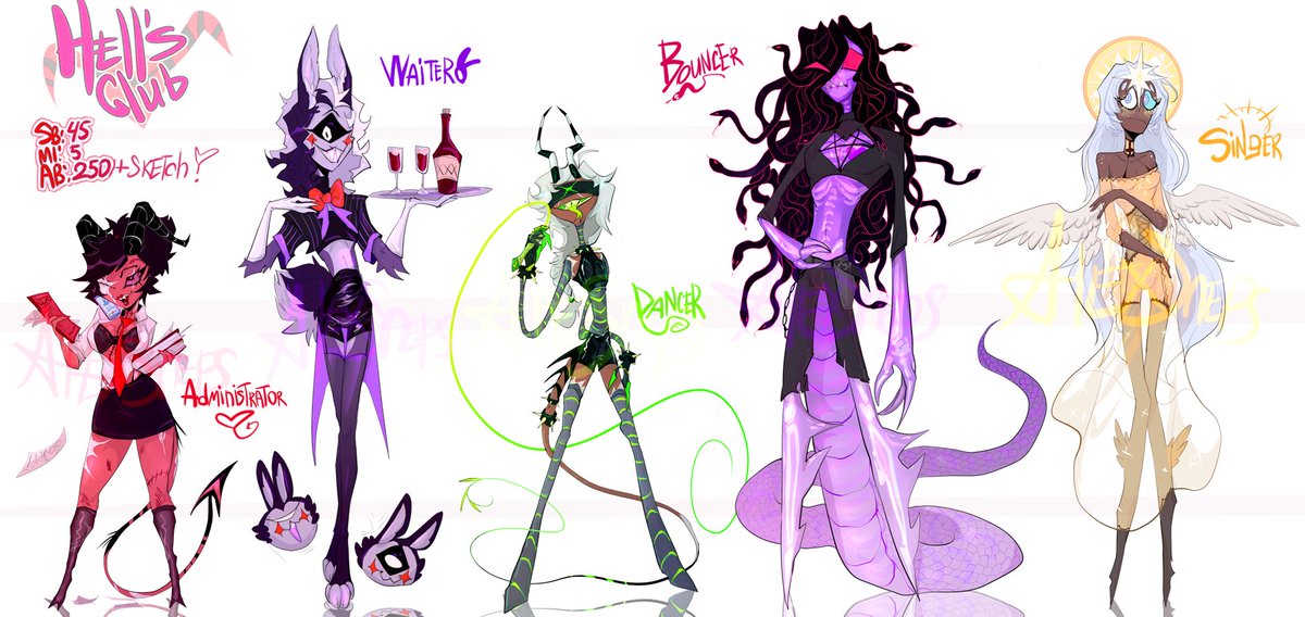 Auction 
FOR EACH SEPARATELY 
SB: $45 
MI: $5 AB: 
$250 + sketch!

!Payment on Boosty via PayPal! auction ends 72h after SB / AB  

#adopt #adoptable #adoptableadoptables #adoptauction #auctionadop #impadopt #helluvaboss #helluvabossadopt #hazbinhotel