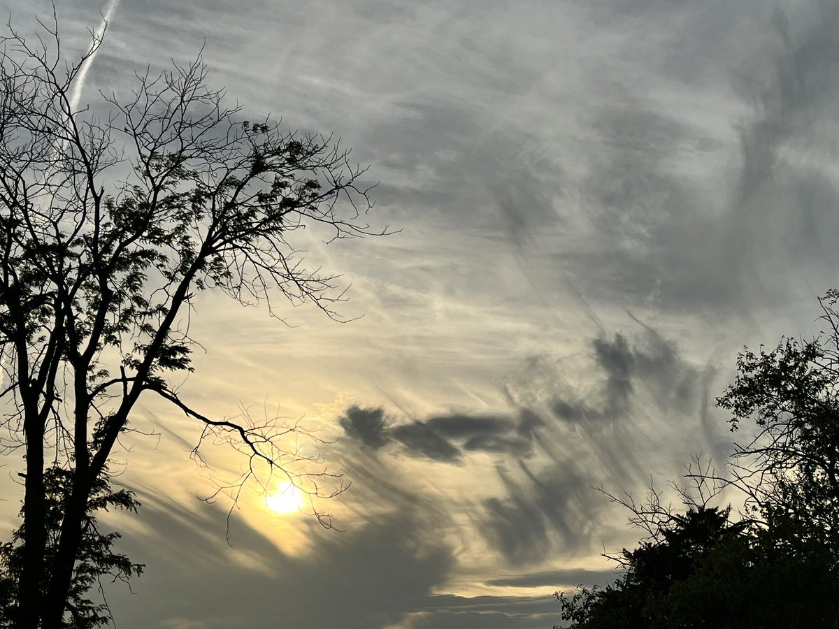 Cool clouds in the sunset tonight in Rowlett. @TxStormChasers