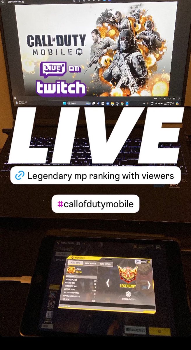 Legendary Ranking in CODM in preparation for the upcoming world championship run, come join us for some good times live on twitch for the next 5 hours! m.twitch.tv/nickdiazofnauts #callofdutymobile #CoDMobile #codm #twitch #mobilegaming