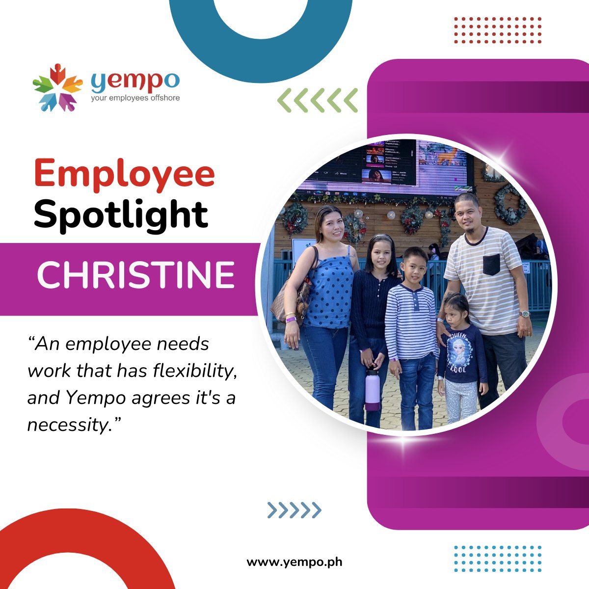 Meet Christine and read what she has to say about working with Yempo!

Join our team now: yempo.ph

#EmployeeHighlight #WorkWithYempo