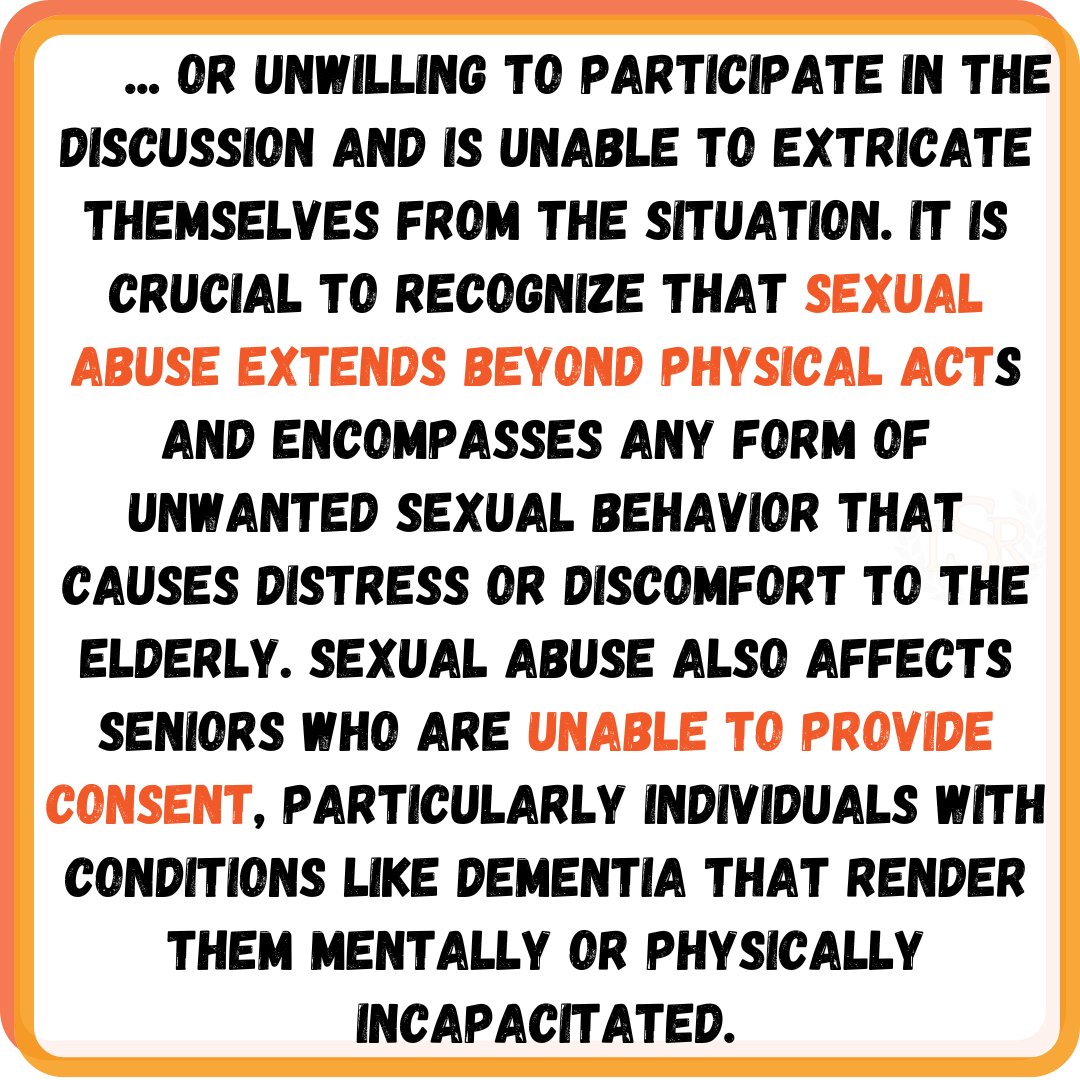 TheSenRep's tweet photo. 7+1 Types of Elder Abuse
.
- Every Friday: The Legal Tip Of The Week -
.
#ageingwithrights #seniorabuse
.
➡️ Be sure to like and follow us for more!
#TSR #TheSeniorReport #SeniorLiving #SeniorLife
1/2 https://t.co/vB470OF2VF