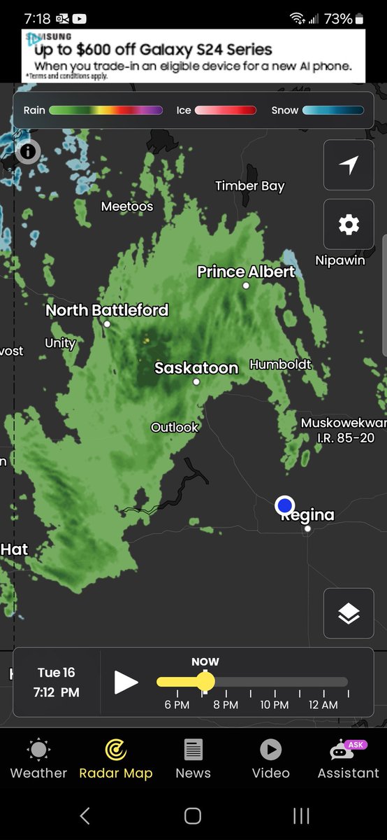 For once this isn't  a glitch by the bethune radar. #skstorm