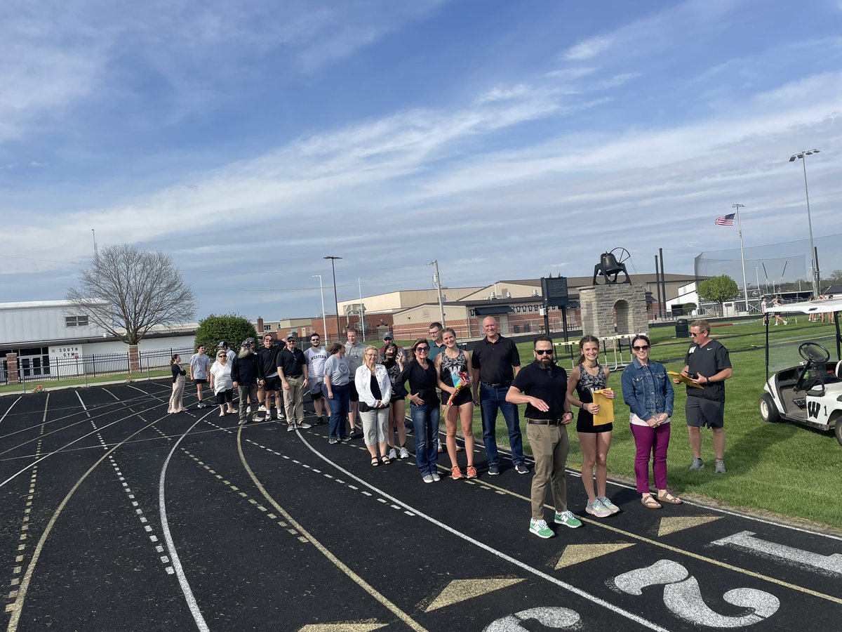 Senior night for <a href="/WesternTrackXC/">WHS Track & XC</a> ended with a rainbow. Great effort tonight everyone.