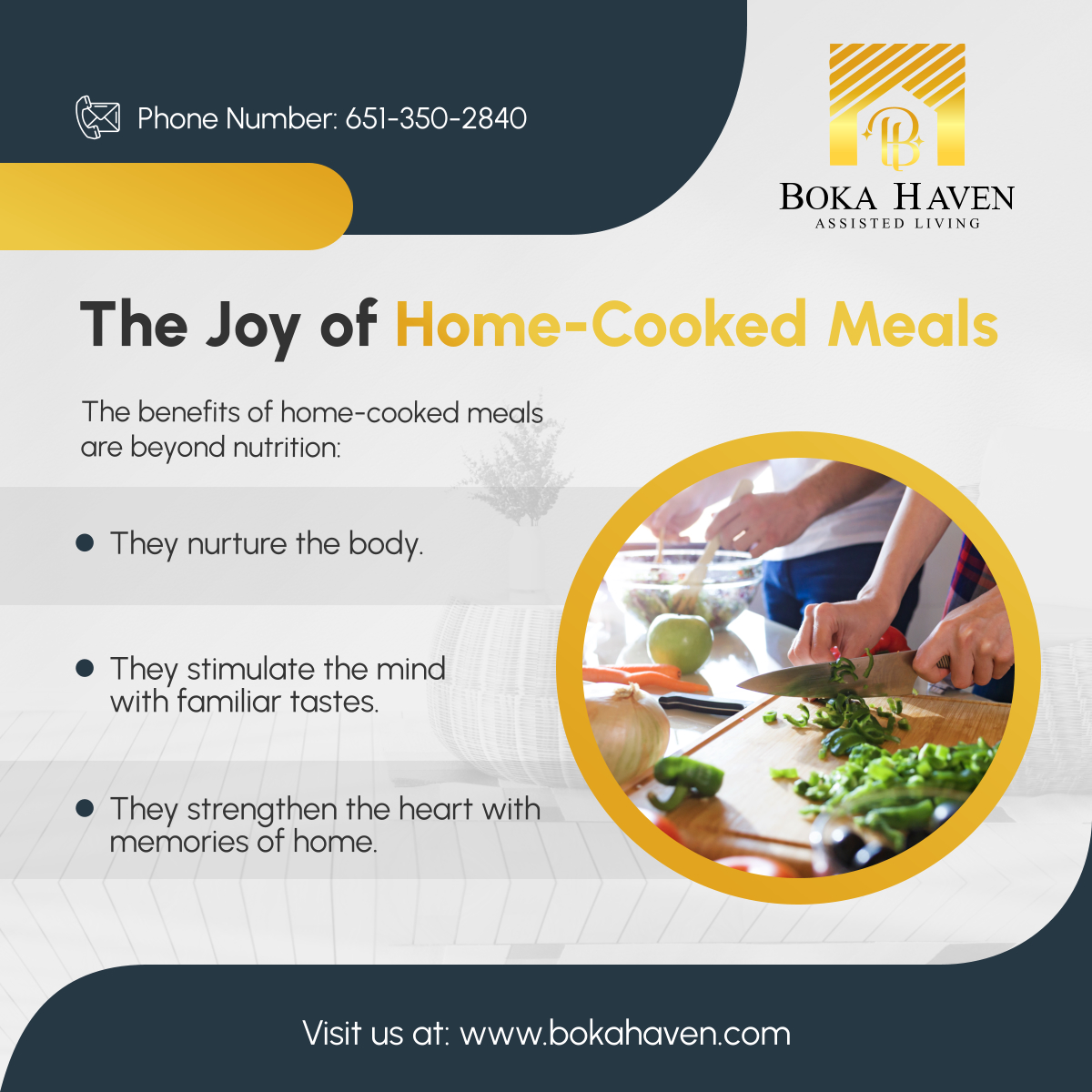 Mealtime should be a celebration of life and love. Home-cooked meals for seniors should be prepared with care, aiming to nourish your body and soul. 

Read more: facebook.com/photo/?fbid=12…
 
#NorthBranchMN #HomeCookedMeals #AssistedLiving