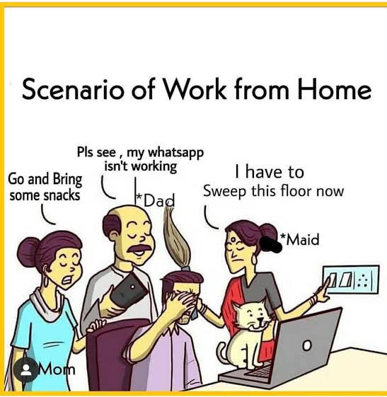 Working from home struggles are real! Especially when everyone needs something from you at once. 😉

#SoftwareEngineer #100x 
#100DayChallenge #100xDevs 
#WorkFromHome #workplace