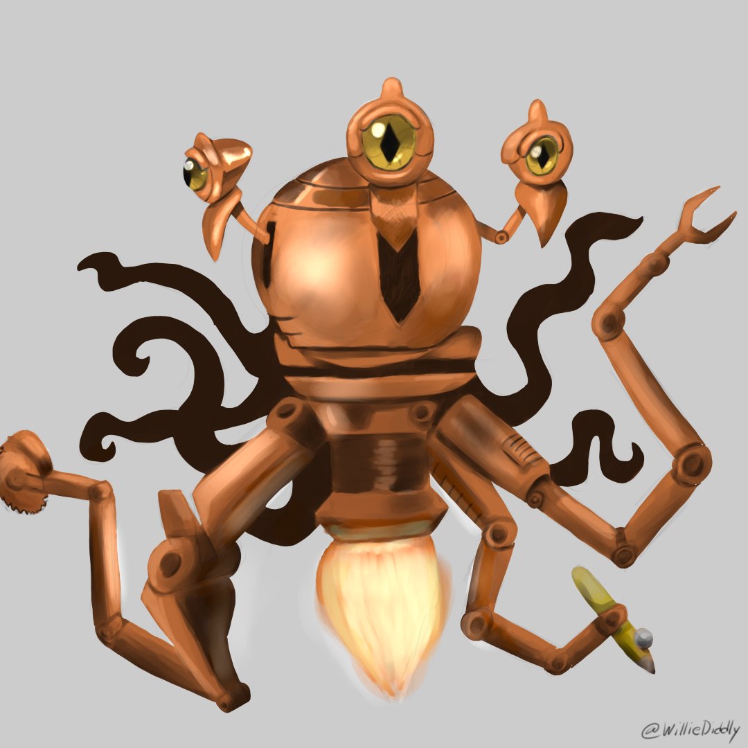 WillieDiddlyArt's tweet image. Raider 1: "Did the Mr. Handys always have 8 limbs?"
Raider 2: "Naw, you must be taking too much jet." 

#fallout #besthesda #mrhandy #fanart #falloutart