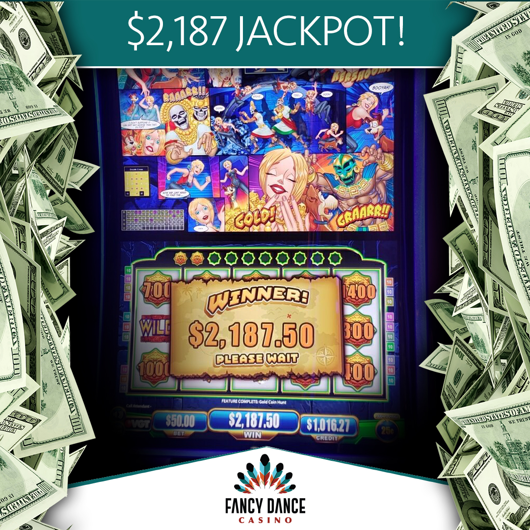 #Congratulations to our $2,187 #Jackpot #Winner on #HuntForAztecRiches! 💰

Come out and play our #new, #hot #games! 🎰

#fancydance #fancydancecasino #casino #aztec #congrats #fancy #getfancy #oklahoma #playslots #ponca #riches #slotwin #stayfancy #wherewinnersdance #winbig