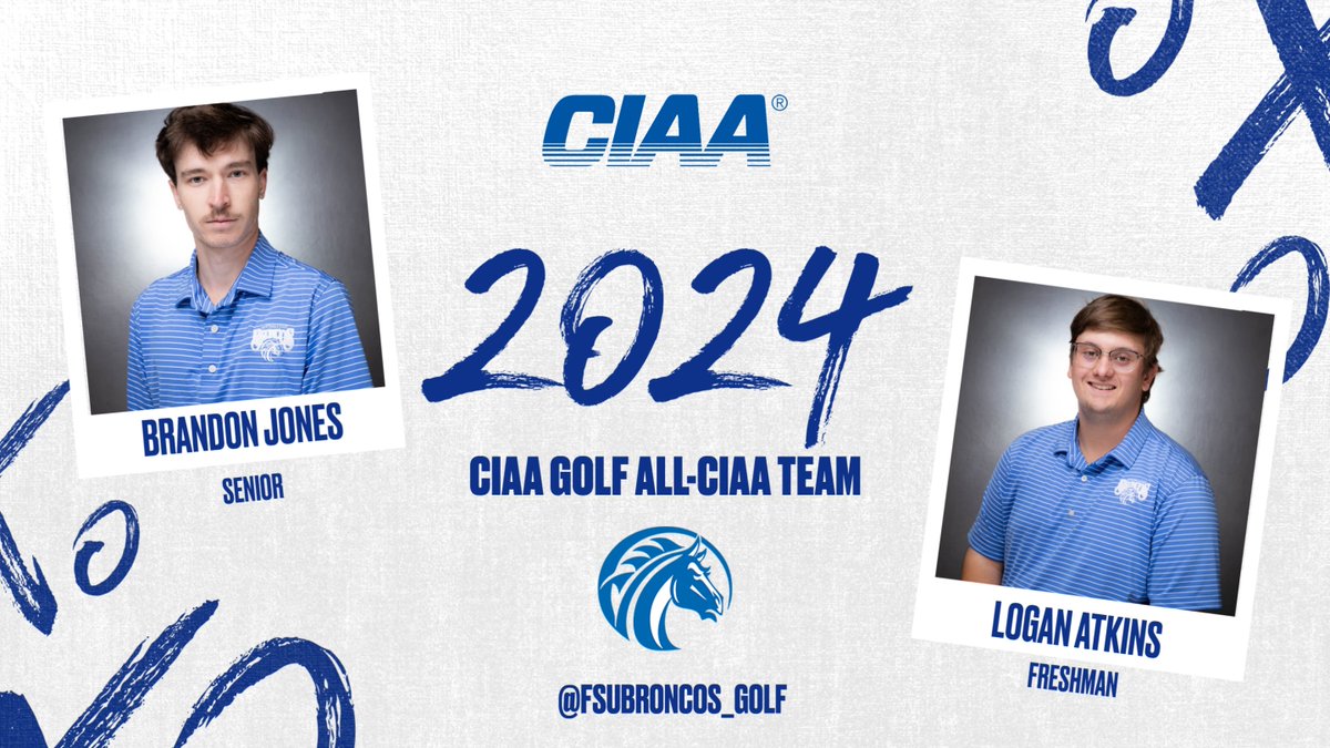 Congratulations to our FSU Golfers who made the 2024 CIAA Golf All-CIAA Team. Senior Brandon Jones finished #2 in the conference with an average of 73.50. Freshman Logan Atkins was #3 with an average of 74.17. Great Job!!🏌️‍♂️⛳️