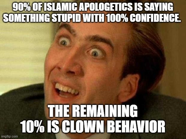 Islamic apologetics in a nutshell: