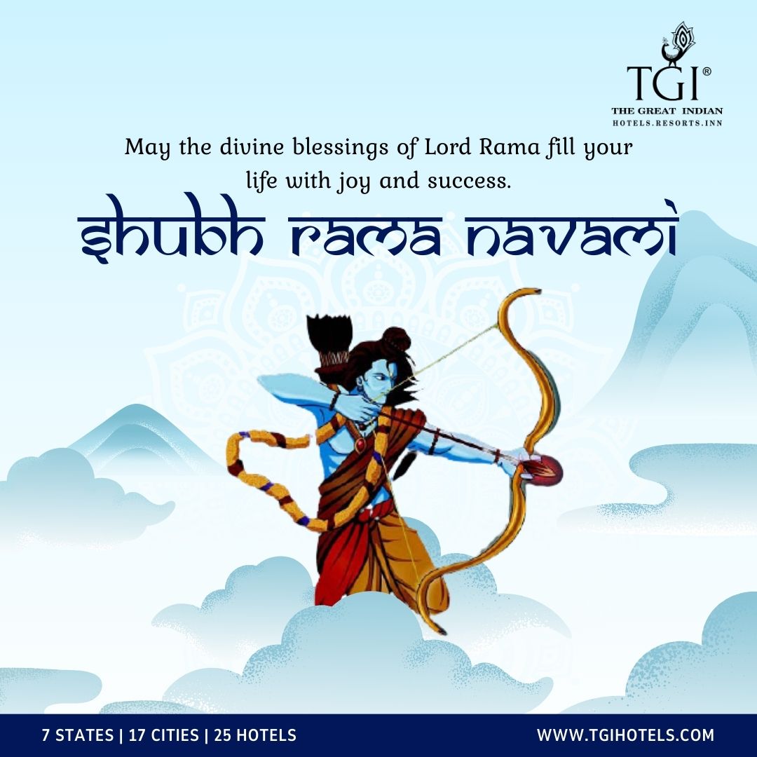 Happy Ram Navami! May Lord Rama bless you with strength, wisdom, and prosperity on this auspicious day. Wishing you peace and happiness. #TeamTGI #RamNavami #Blessings #LordRama #DivineGrace #Celebration #Spirituality