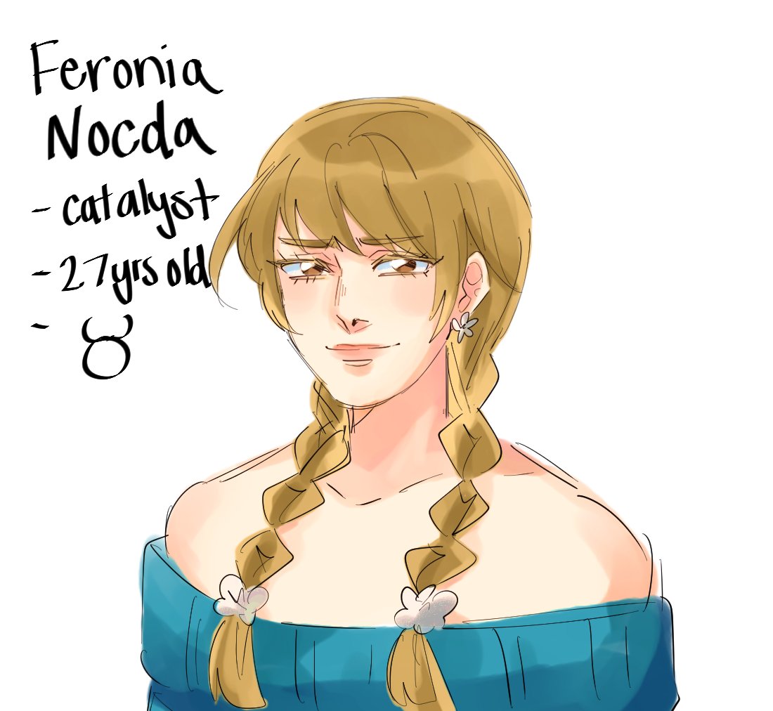 Cringeyvanilla's tweet photo. Decided to just do the iconic lesbians! Meet Feronia! She is meek but specializes in medicine! She like to help those in need and is an absolute angel! ✨
#blackclover #blackcloveroc #bcoc #nextgenoc #dazu #bow https://t.co/dab7wUpcEz
