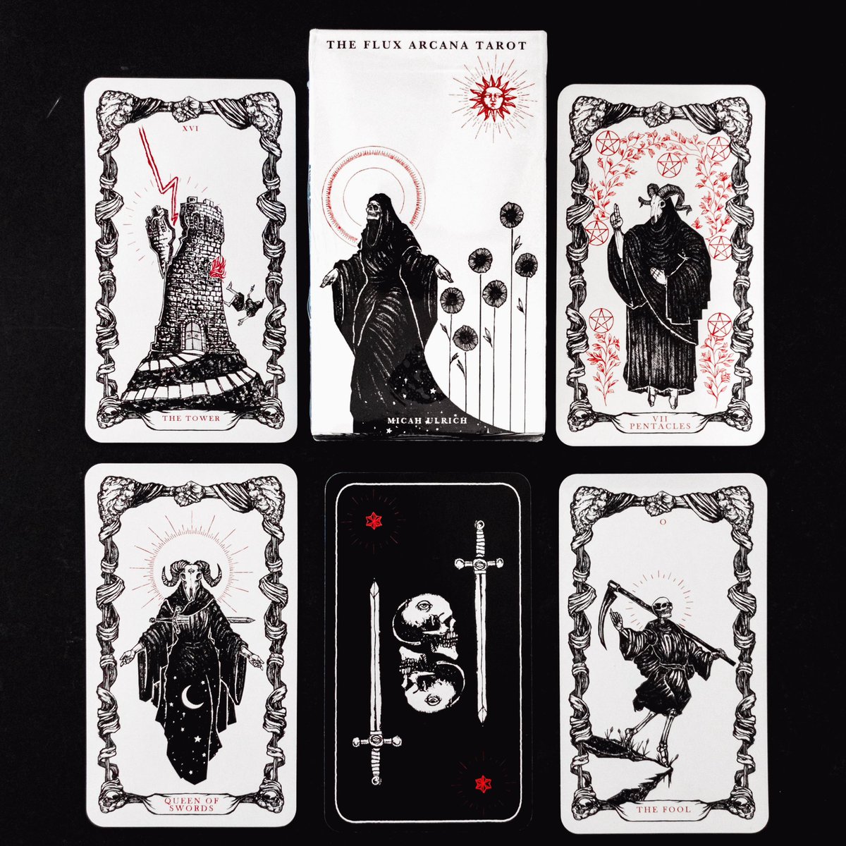 My Flux Arcana Tarot Deck - a handful of my tarot deck are now up for grabs at the shop link in my bio, only while supplies last.