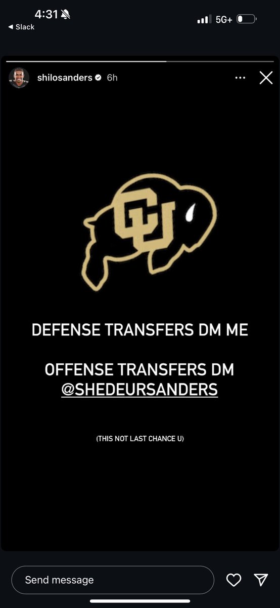 Shilo and Shedeur are recruiting transfer portal players through Instagram 👀🦬