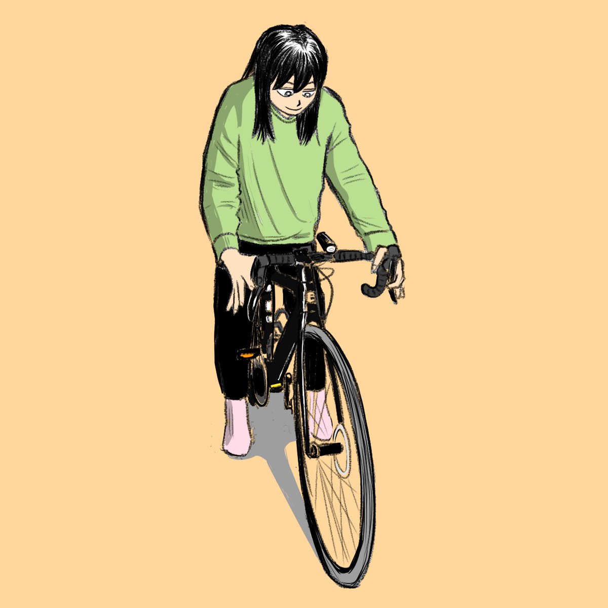 1girl solo long hair simple background shirt black hair long sleeves  illustration images