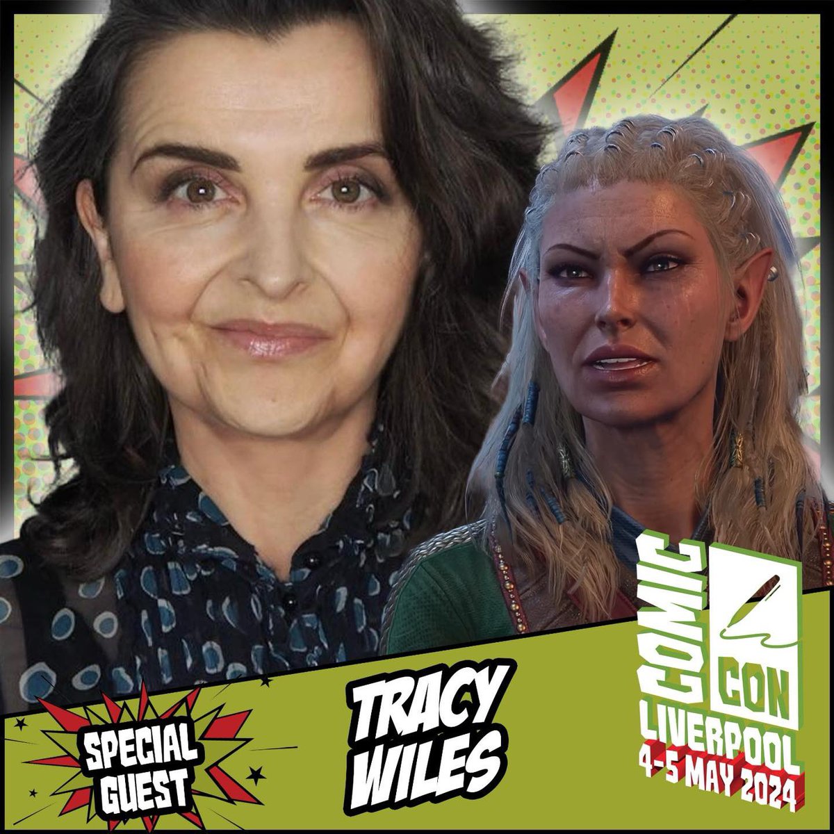 Comic Con Liverpool welcomes Tracy Wiles (@TracyWiles), known for projects such as Baulder’s Gate 3, Love at First Sight, Sandman and many more. Appearing 4-5 May! Tickets: comicconventionliverpool.co.uk