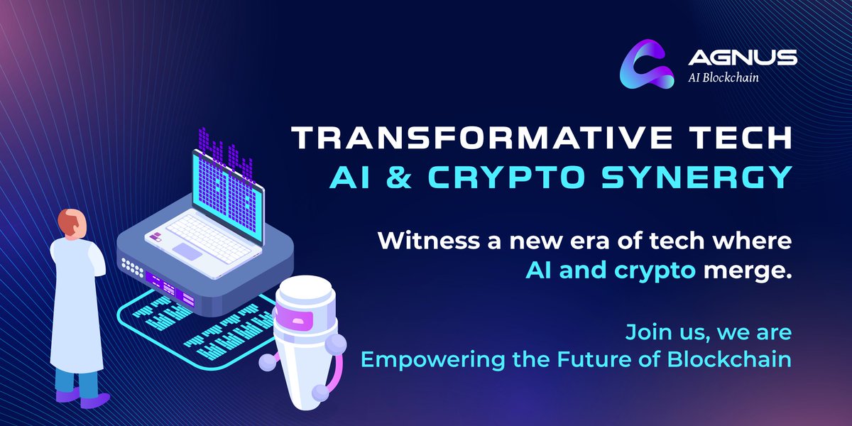 Witness a new era of tech where AI and crypto merge to create seamless solutions. join us now! #TransformativeTech #AICryptoSynergy #FutureIsNow #ETH #BTC #AIBlockchain #AI #WEB3 #AgnusAIChain #Layer1 #EVM