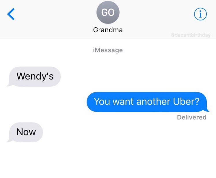 wholesumboomers's tweet image. “I ordered Uber Eats for my Grandma to try, and not even a day later she's taken control”
