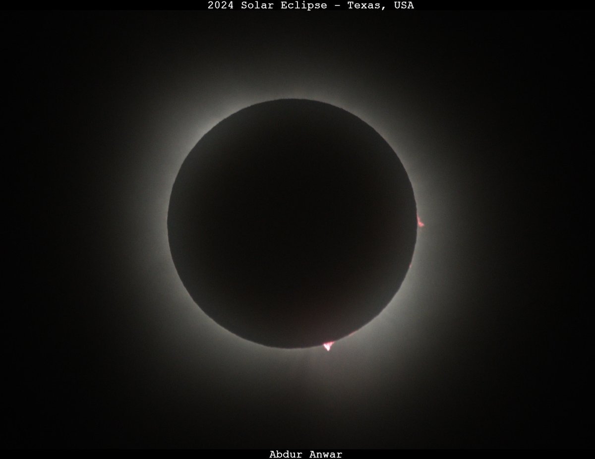 About two weeks ago, my wife and I travelled to Texas, USA and had the immense privilege of witnessing one of nature's greatest wonders. This was our first total solar eclipse and it was everything we thought it would be. Thank you Texas! #Eclipse2024 #texas #astrophotography