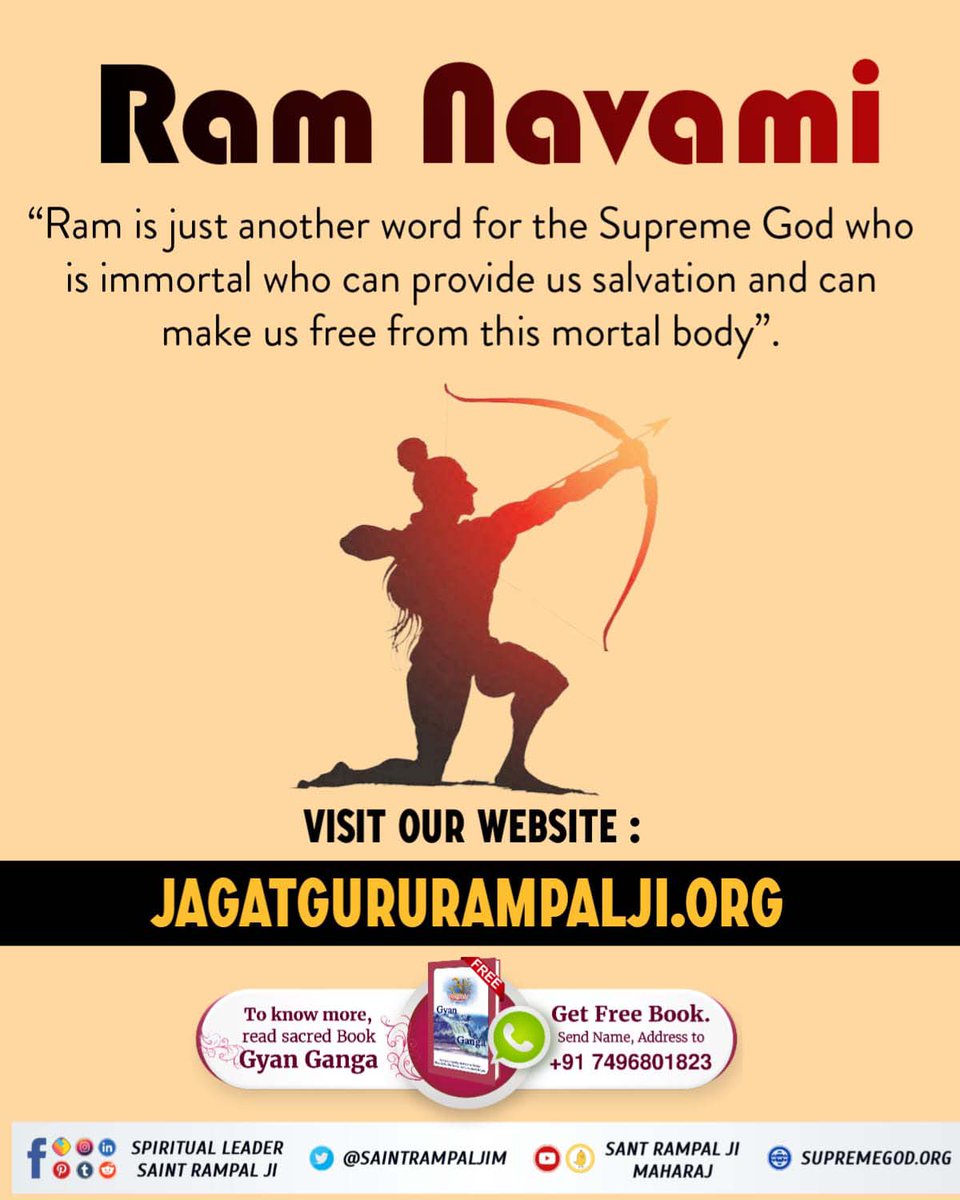 #Who_Is_AadiRam #रामनवमी 'Ram is just another word for the Supreme God who is immortal who can provide us salvation and can make us free from this mortal body'. #RamNavami2024 #आदिरामलाई_चिन्नुहोस्