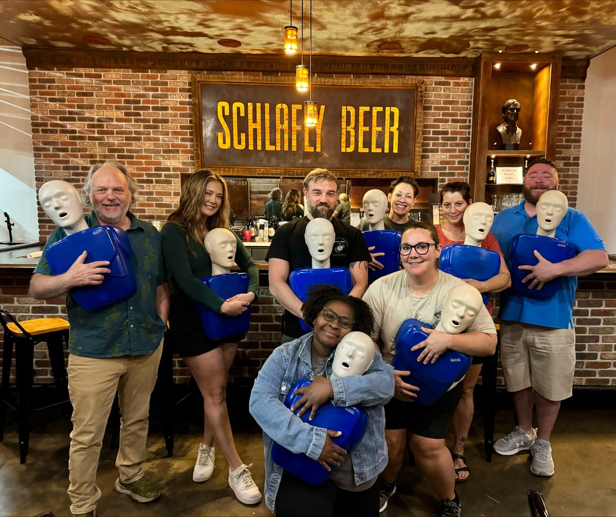 We got CPR certified today @Schlafly!