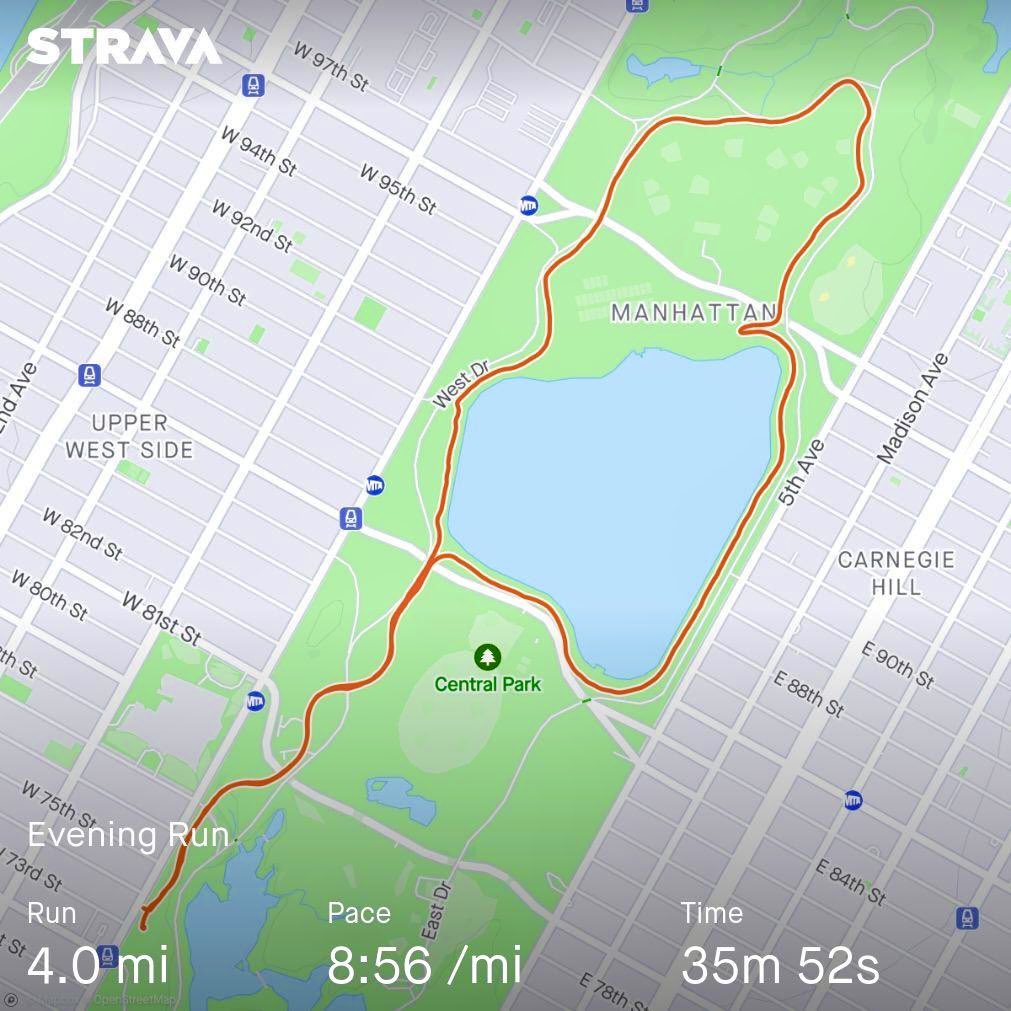 Spring running is stunning 🏃@CentralParkNYC 🌸 @Strava #StillIRun #RunNYC