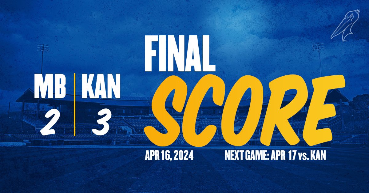 Final from the series opener. Back in action tomorrow night at 7:05. #MBPelicans | #YouHaveToSeeIt