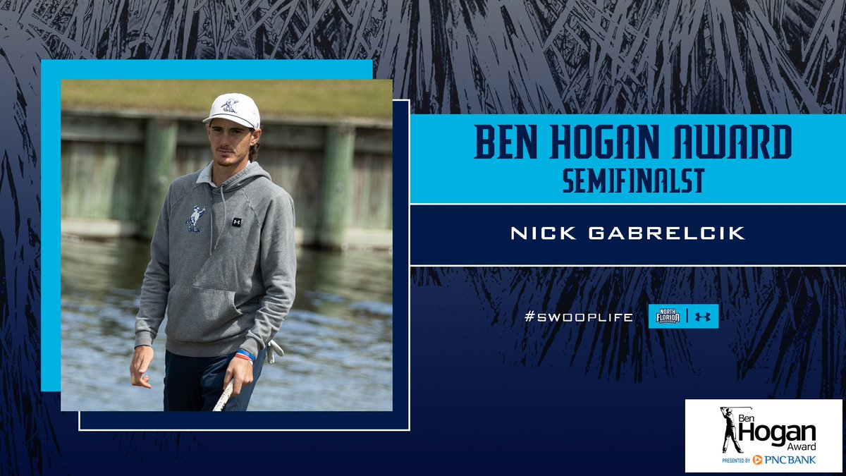 𝗢𝗡𝗘 𝗢𝗙 𝗧𝗛𝗘 𝗡𝗔𝗧𝗜𝗢𝗡'𝗦 𝗕𝗘𝗦𝗧 𝘅𝟯‼️ Nick Gabrelcik has been named as a @BenHoganAward semifinalist for the third time in his collegiate career on Wednesday afternoon! 🗞️ >> bit.ly/3w62wxE #BirdiesOfPrey