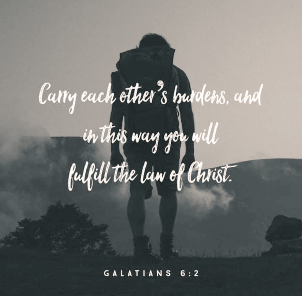 Carry one another's burdens
In this way you will
Fullfill the law of Christ Galatians 6:2 💕 
🙏🔥💕🕊️🙇‍♀️📖
#Christianity #ChristIsKing #JesusChrist