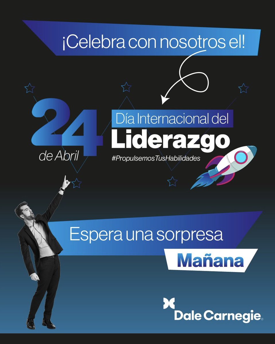 El “Día Internacional del Liderazgo” ya está por llegar y en Dale Carnegie México queremos celebrarlo contigo. 

Impulsemos tus habilidades y fortalezcamos tu liderazgo. 

Mañana pendiente para una sorpresa para ti. 

¡No te lo pierdas!

#DaleCarnegie
